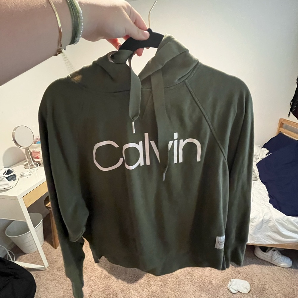 green calvin klein hoodie